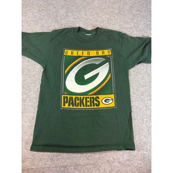 Vintage Green Bay Packers NFL Graphic Tee T-Shirt Men Medium Football Sportswear - Picture 1 of 4